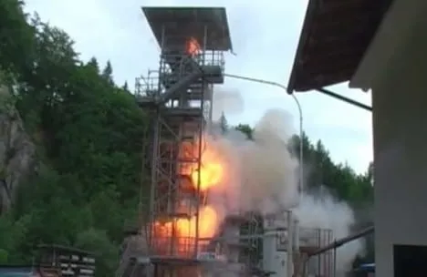 dust explosion propagation tests performed by FSA Germany