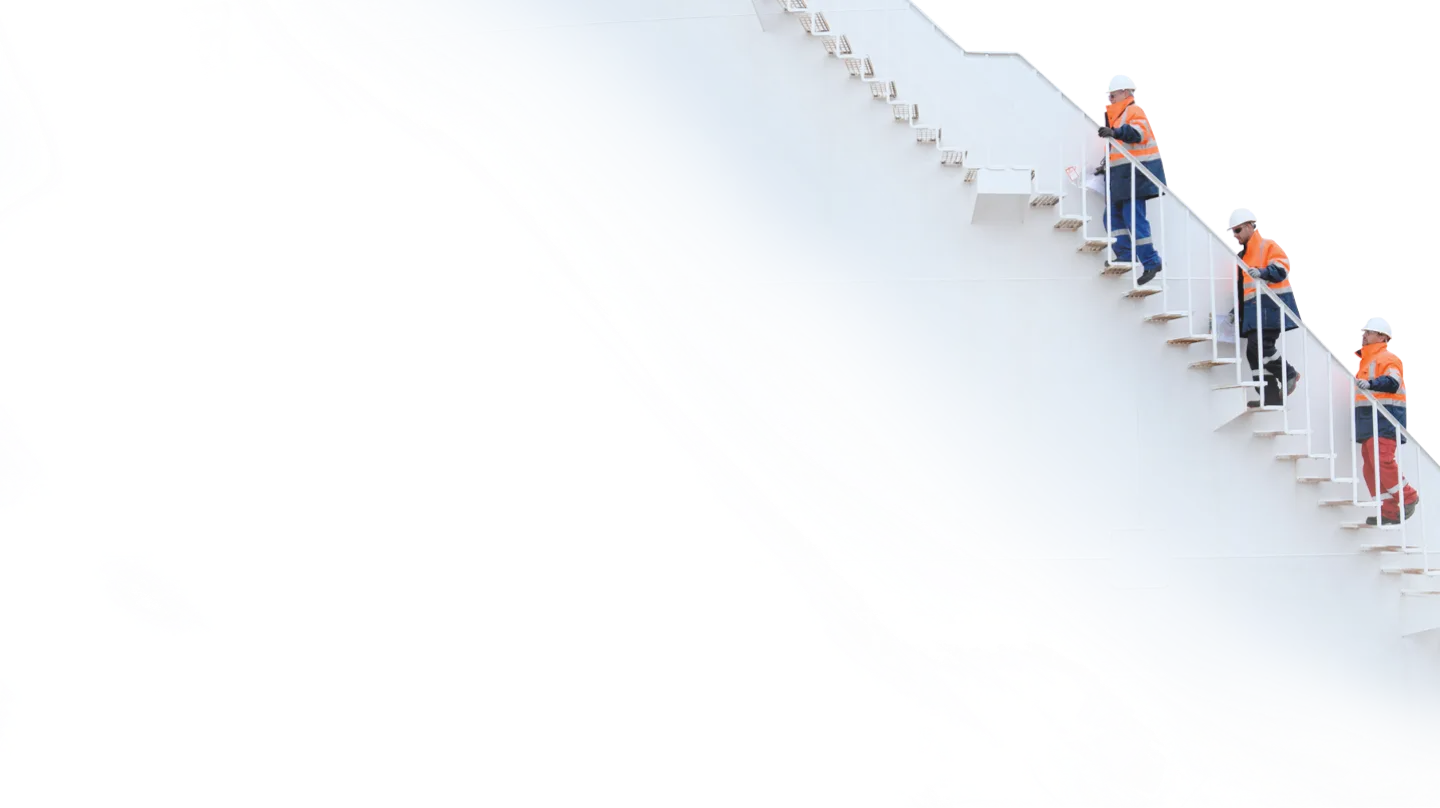 people walking up stairs